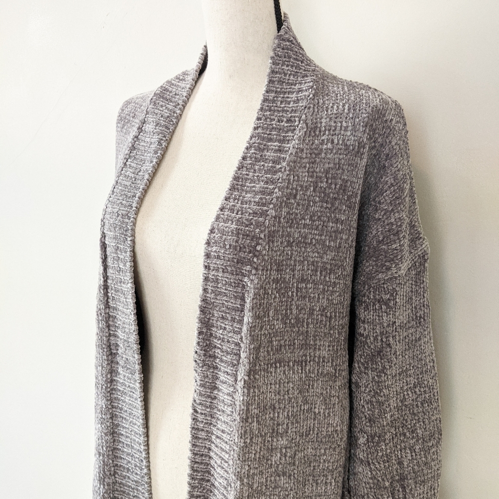 NWT Sage Velour Oversized Long Cardigan - Picture 2 of 4